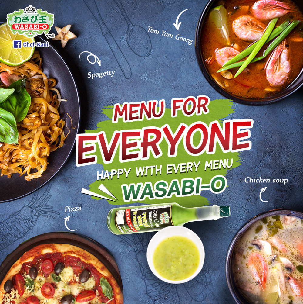 Cookout every years then with Wasabi-O! whether it's for Breakfast, Lunch, Dinner, or as a Main meal, Appetizer, Dessert, even Beverages, you can Happy&enjoy with Wasabi-o.